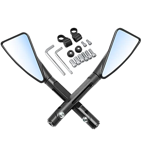 KATUR Moto Rétroviseur Noir Triangle Lame Démoniaque Style Moto 7/8 'Guidon Montage CNC Billet en Aluminium pour Yamaha MT-01 MT-03 WR TDM TDR TW Fazer XJR TDM XJ XTZ V Max WR FZ1 FZ6 FZ8