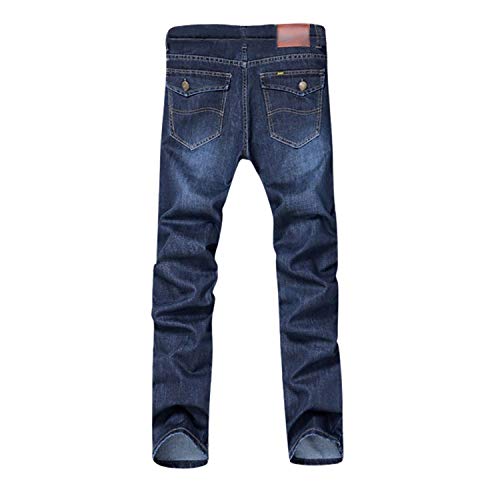 Andongnywell Men's Relaxed Classic Denim Fit Straight Leg Jean Comfort Flex Waist Jeans Comfort Stretch Loose Jean2