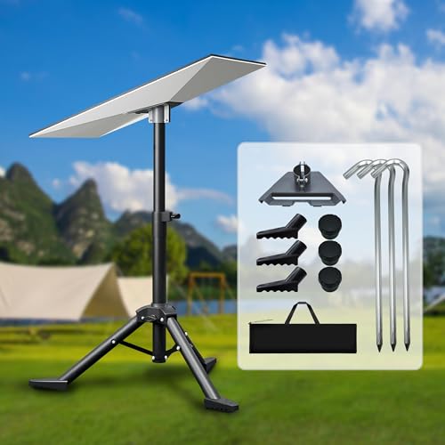 Gen 3 Starlink Tripod Stand with Pipe Adapter Starlink Tripod Mount Gen 3 Height Adjustable Starlink Mount Starlink Accessories for Yard Camping RV Travel