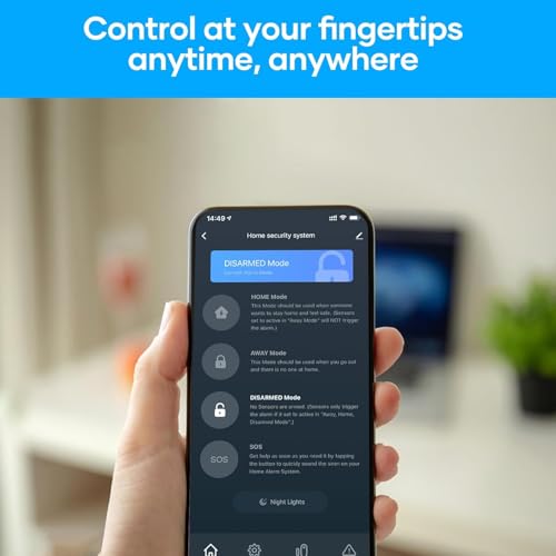 AGSHOME Alarmanlage 8-teiliges, Smart Home Alarmanlage Haus mit APP, WLAN Alarmanlage Set mit Sirene, 5 Fenster Tür Sensoren Und 2 Fernbedienungen, Alarmanlage für Haus, Wohnung, Wohnmobil