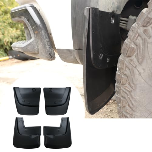 Image of Mud Flaps Splash Guards Compatible with Chevy Silverado ZR2 2023-2025, No-Drilling Mud Guards, Durable Protection Against Mud /Debris, Extended Coverage Wheel Well Protectors (Set of 4)