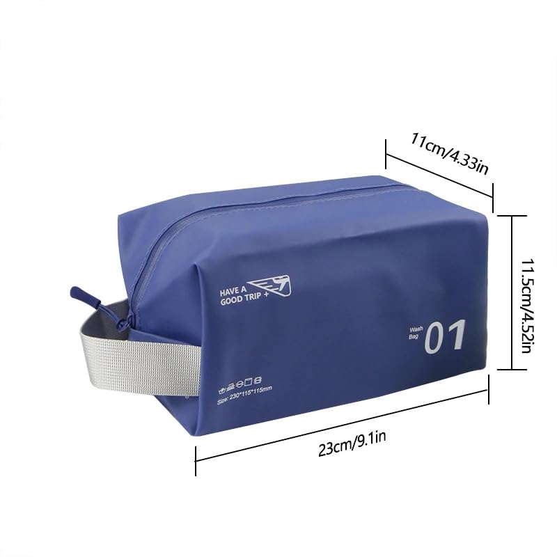 Image of PVC Toiletry Bag for Men & Women for Travel | Light Blue | Pack of 01