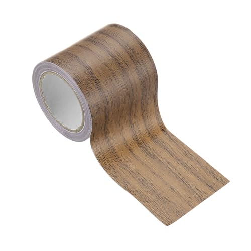 Image of PATIKIL Wood Grain Tape 2.2 inch x 15 Ft, Self-Adhesive Wood Texture Repair Tape Realistic Wood Effect Contact Paper Patch for Furniture Cabinets Floor Walls Home Decoration, Dark Brown Oak