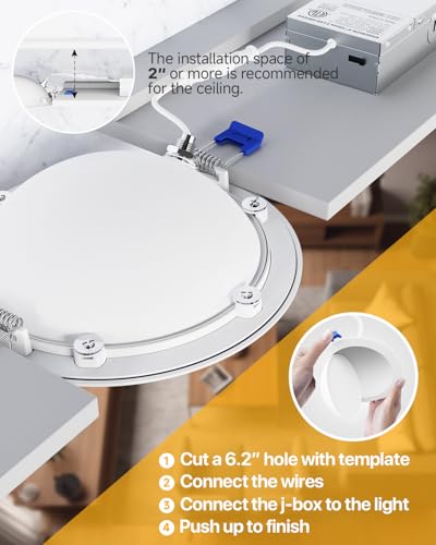 Éclairage plafond incliné avec le spot encastrable orientable LED Ensenior 13W - 7