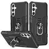 Shockproof Military-Grade Protection Compatible with Samsung Galaxy S24 Case with Rotatable Ring Stand Case,Heavy Duty Shockproof Bumper Cover Hard PC Anti-fall shell Case Compatible with Samsung Gala
