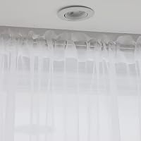 Vista 5 de LONGTAI Cortinas traslúcidas para ventanas de 84 in de largo, 2 paneles de cortinas traslúcidas, panel de bolsillo para barra de cortina básico