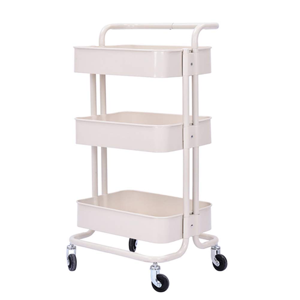 Przechowywanie Samochodów Ciężarowych, Ruchomych Wózków Ruchomych, Mobile Beauty Spa Uchwyt Wózek Do Salonrolling Wrolley Do Szpitala/Kliniki Z Obrotowym Kołem Pasowym/Creamy-White/Normal