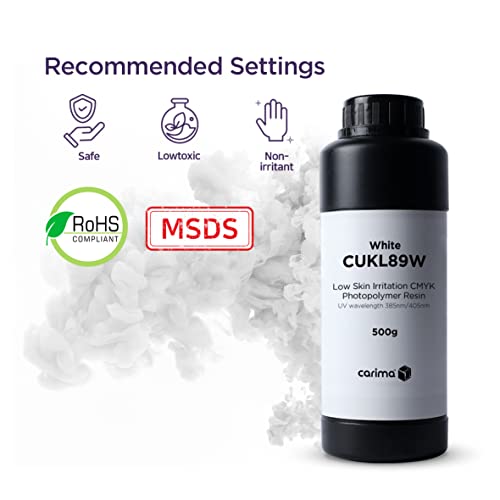 Carima Low-Irritation Cmyk Resin (White) 500G For Dlp/Lcd Printer #TOP6