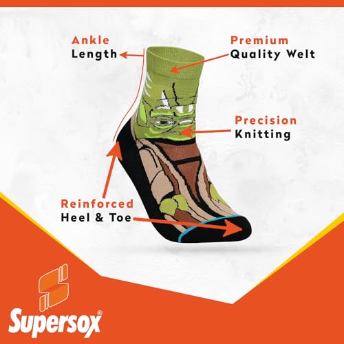 Image of Supersox Disney Star Wars Ankle Length Socks Collection for Men (Pack of 5)