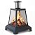 Chimenea Fireplace Outdoor Fireplace Fire Pit Wood Burning Fire Pit Patio Square Iron Fire Pit 27.5" Large Fire Pits Fire Poker Mesh Spark Screen Chimney Charcoal Grid for Garden, Backyard