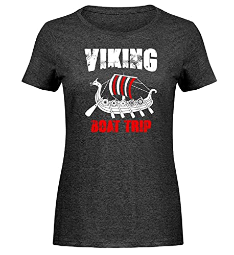 T-Shirt Viking Boat Trip Femme Gris S en Maille Souple