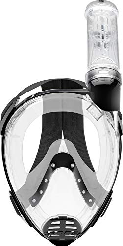 Máscara de Mergulho e Snorkeling Full Face Cressi Baron - Transparente/preto