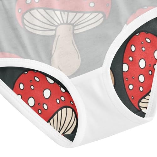 Whimsical Red Mushroom Black Girls Underwear Toddler 2t Cotton Cute Panties Girl Animal Kids Briefs Undies 5