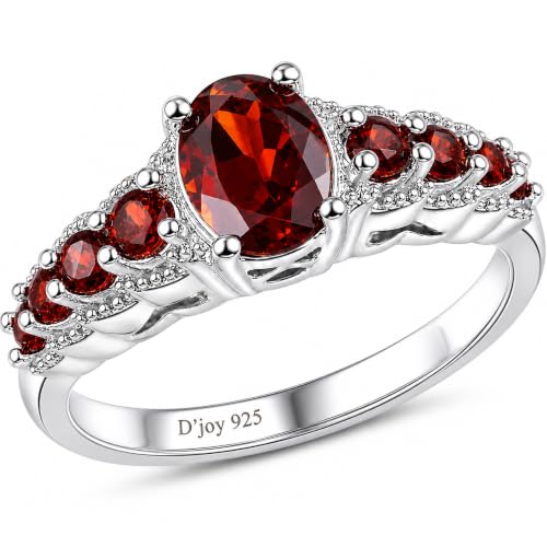 Shop LC 9 Stone Garnet Ring for Women in...