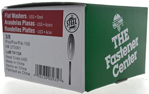 Uss Flat Washers 3/8" (100 Pieces) #TOP2