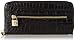 Anne Klein Alligator Alley Zip Around Wallet,Black,One Size