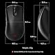 BenQ Zowie EC1-DW Kabellose 4K-Maus für E-Sport, Sportwissenschaft, optimierter 4K-Empfänger, 63 g, asymmetrisch, treiberlos, 3950 Sensor, 4K-Abrufrate