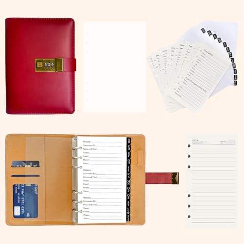 Carnet de notes pour connexion internet et ordinateur BTSFTOGET rouge avec index