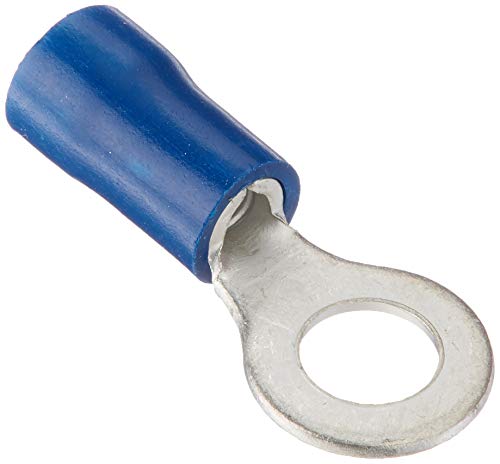 Gardner Bender 15-104 Electrical Ring Terminal, 16-14 Awg, Insulated Barrel, Crimp Connection, Blue #TOP7