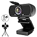 Produktbild Hulier Webcam HD 1080P HD Webkamera USB PC Computer Webcam mit Privatsphäre, Stativ für Live Streaming, Video-Chat, Konferenzen, Aufnahmen, Online-Kurse, Spiel, integriertes Mikrofon (Black)