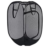 Simplized Popup Laundry Hamper (1 & 2 Pack) Foldable Pop-up Mesh Hamper Dirty Clothes Basket w Carry
