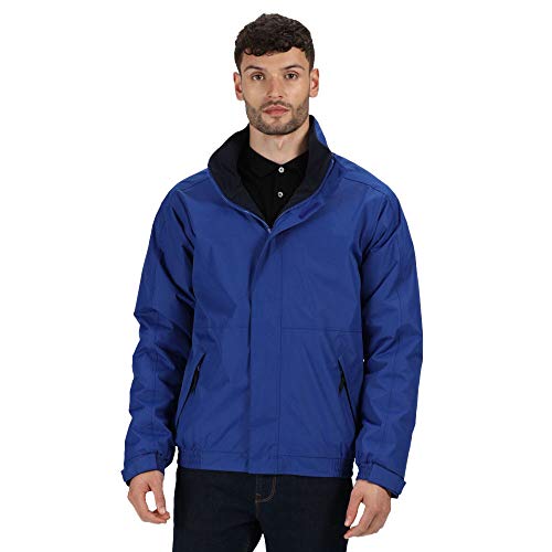 Regatta Men's Waterproof Fleece-Lined Bomber Jacket with Concealed Hood, New Royal, L