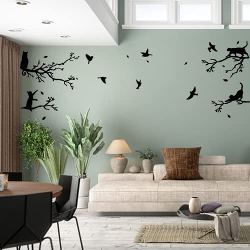 PLIGREAT Birds Tree Branches Wall Stickers - Image 3