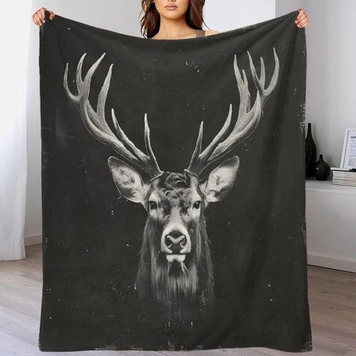 Couverture cerf 3D chaude et antistatique pour vos soirées cocooning - 4