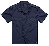 robustes Ripstop-Mischgewebe Brandit US Shirt Ripstop 1/2 Arm, Navy, Größe S