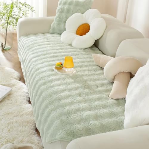 唐土工房 ソファカバー あったか 3人掛け 肘掛け 肘なし ラビットファー ソファ-カバー 吸湿発熱 蓄熱 ぽかぽか ふわふわ あったかい 寒さ対策 暖かい 冬用 キズ防止 ズレ防止 ふんわり 快適 掛けるだけ 節電対策 ウォッシャブル 無地 多機能 北欧