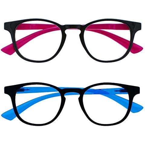 Opulize Pack 2 Gafas de Bloqueo de Luz Azul con Bisagras de Resorte BB47-FB Cover