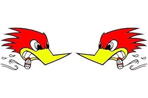 Hot Rod Bird - Sticker - Die Cut Vinyl - Bright Print Sticker