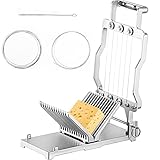 VEVOR Cheese Slicer,Butter Cutter with Wire 1 cm & 2 cm Cheeser Butter Cutting Blade Replaceable Cheese Slicer Wire, Cheese Cutter with 304 Stainless Steel Wire Kitchen Cooking Baking Tool