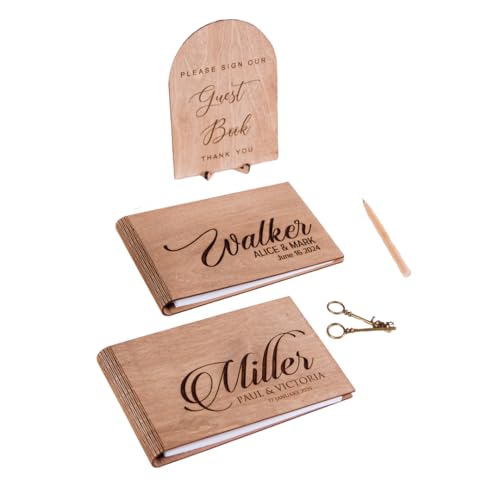 Personalized Wedding Guest Book from WeddingByEli. in Rustic Style -