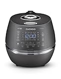 CUCKOO High Pressure Rice Cooker 6-Cup Uncooked / 12-Cup Cooked with Induction Heating Technology, Versatile Rice Maker with 13 Menu Options and Steam Plate, Voice Guide, Dark Gray (CRP-DHSR0609FD)