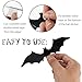 Bobobag 120 Pcs 3D Bats Halloween Decorations,Halloween Wall Decor 4 Sizes Black Bats Sticker for Wall Window