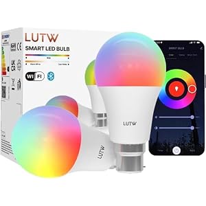 Smart Light Bulb, B22 Bayonet Led Bulb with Colour Changing Light, Compatible with Echo Alexa, Google Home, 9W 940lm RGBCW Bluetooth &WiFi 2.4GHz, Pack of 2 (No Hub Required)