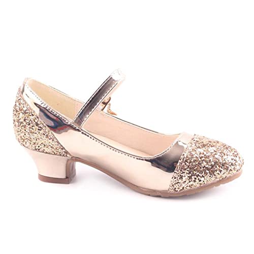 Girls Mary Jane Dress Shoes Rhineston𝐞s Sparkl𝐞 Flower Girl Wedding Low Heels Toddler Girls Shoes for Girls Casual3