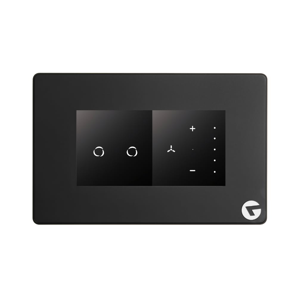 L&G 4M WiFi Smart Touch Switch Board | 2 Smart Switch Control, 1 Smart Fan Regulator | Smart Technology & German Engineering | Compatible with Alexa & Google Home (Size - 146x90x45mm) (Black)-image-34