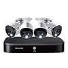 Lorex 4K Ultra HD 8-Channel Security System with 2 TB DVR and Four 4K Ultra HD Bullet Security Cameras with Color Night Vision, Active Deterrence, and Smart Home Voice Control (LORDK18248DAE)