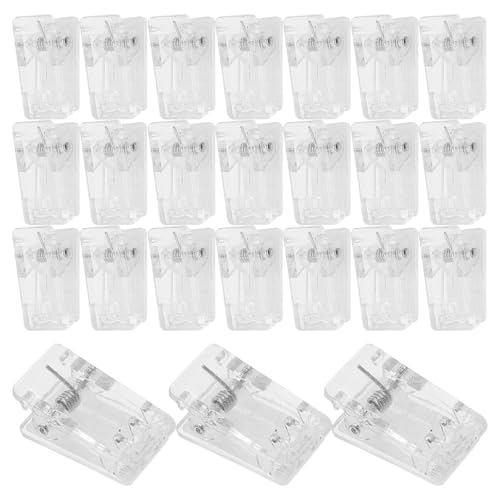 Zerodeko �����S�� �v���X�`�b�N�X�v�����O�N���b�v 50���� �o�b�W�p �݂艺���N���b�v �|�X�^�[�Œ�p �I�t�B�X �W���� �w�Z�p