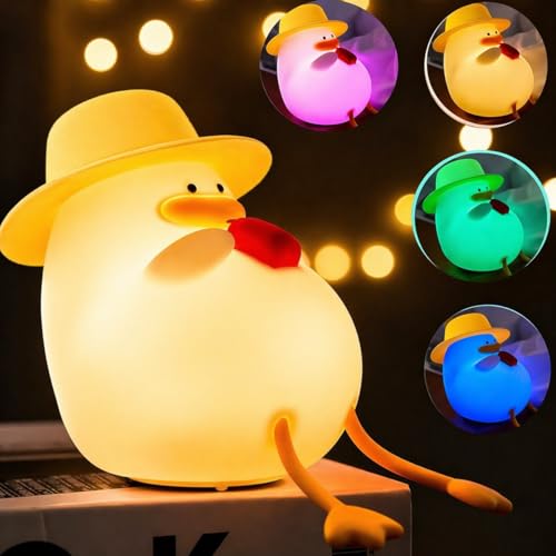 Image of LED Night Lights Touch Sensor, USB Rechargeable, 7-Color Changing Lamp for Kids' Room & Baby Gift | Night Light | (Sitting-Duck)