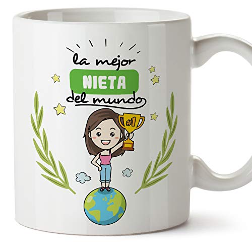 MUGFFINS Taza Nieta -Familiares Mundo -Regalos Originales y Divertidos -Tazas de Café y Té
