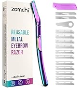 ZOMCHI Dermaplane Razor for Women Face, Premium Eyebrow Razor, Dermaplaning Tool with Metal Handl...