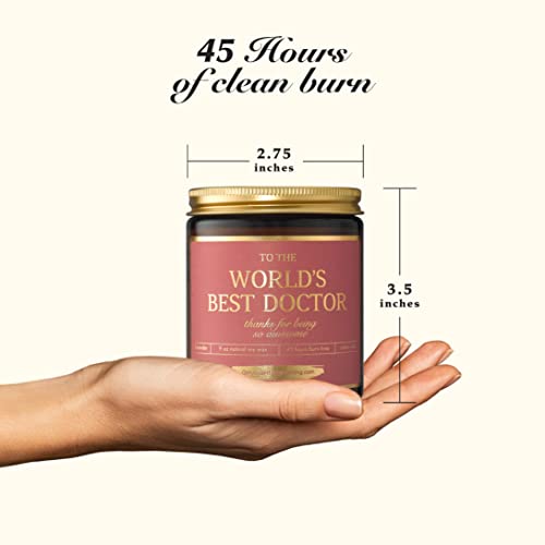 World's Best Doctor Candle - Handmade 9Oz Soy Candle ; Thank You Doctor Gifts For Women And Men, Gifts For Dr, Surgeons, Obgyn, Radiologists, Doctors Appreciation Present Ideas #TOP4