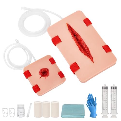 Image of Wearable Bullet & Laceration Wound Packing Training Kit | Stop the Bleeding Training Kit for Wound Dressing Training