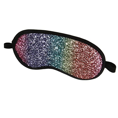 shamjina Lantejoulas Máscara de Dormir Rainbow Máscara Noturna Óculos para Dormir
