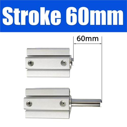 Vérin pneumatique compact SDA 20mm course 60mm double effet pour automatisme - 3