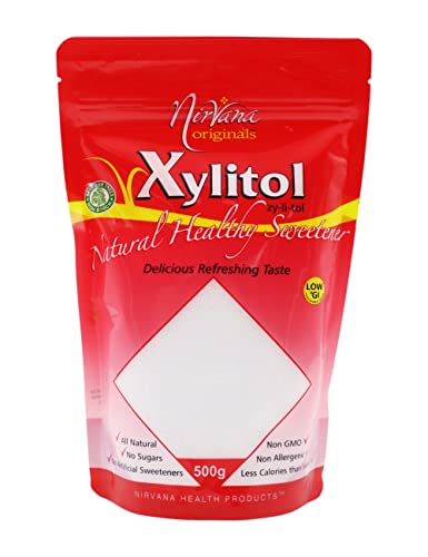 Nirvana Originals Xylitol Natural Healthy Sweetener Stand-Up Ziplock Pouch 500g