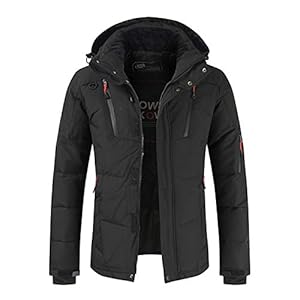 YLXD Hiver Nouveaux Hommes Doudoune À Capuche Courte Grande Taille Chaude Couleur Pure Veste De Jeunesse Veste Chaude Polyvalente Pour Temps Froid, Camping E,M